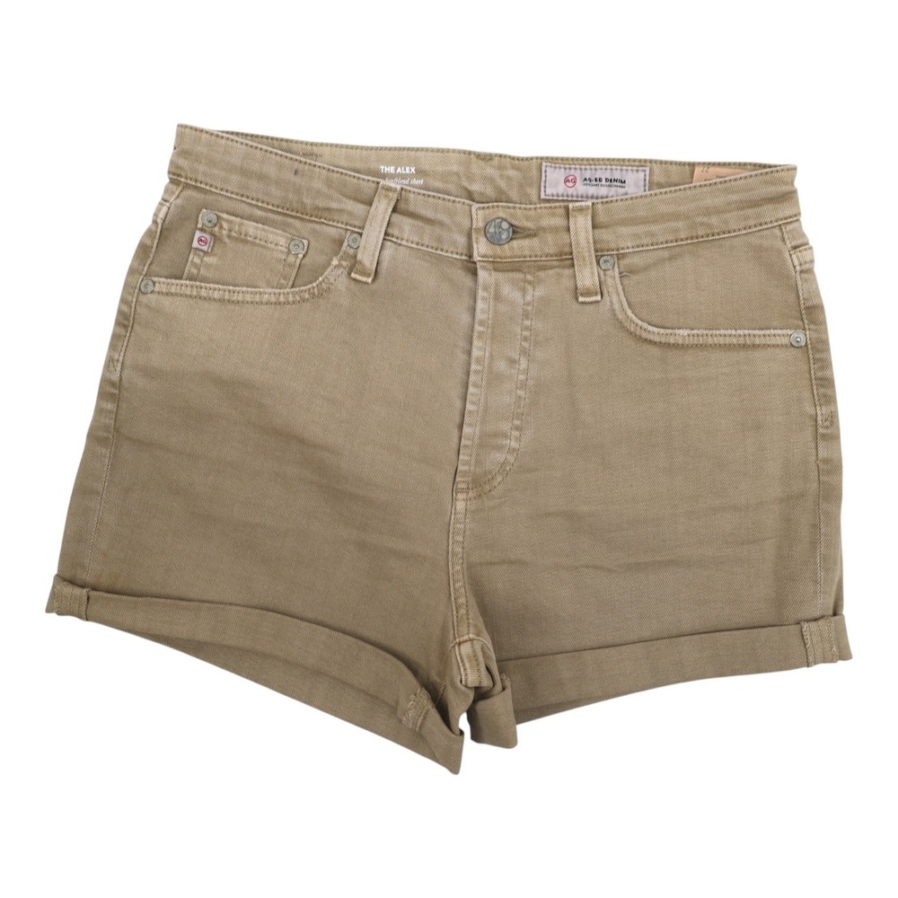 AG Adriano Goldschmied The Alex Shorts 27 Khaki Cuffed Boyfriend NWT Sample